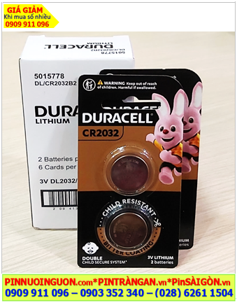 COMBO MUA 01Hộp (6vỉ=12viên) Pin 3V lithium Duracell CR2032 (MẪU MỚI) _Giá chỉ 354.000/Hộp